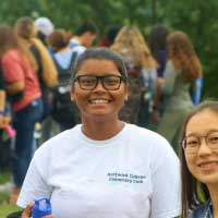 smiling students outdoors