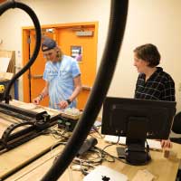 students in engineering lab