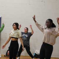 students doing cardio workout